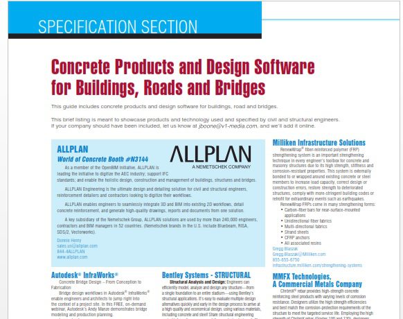 Specification Section 2018 Concrete Products And Design