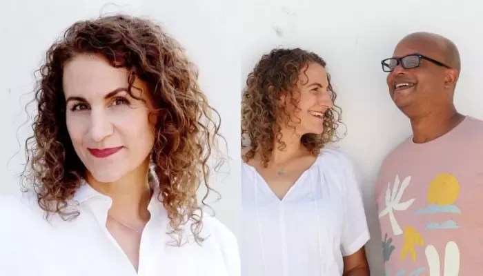 Bettijo Hirschi and Todd Bridges posing for a cover‑style photo