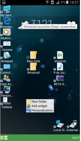 Convert your Android into PC look (Windroid)