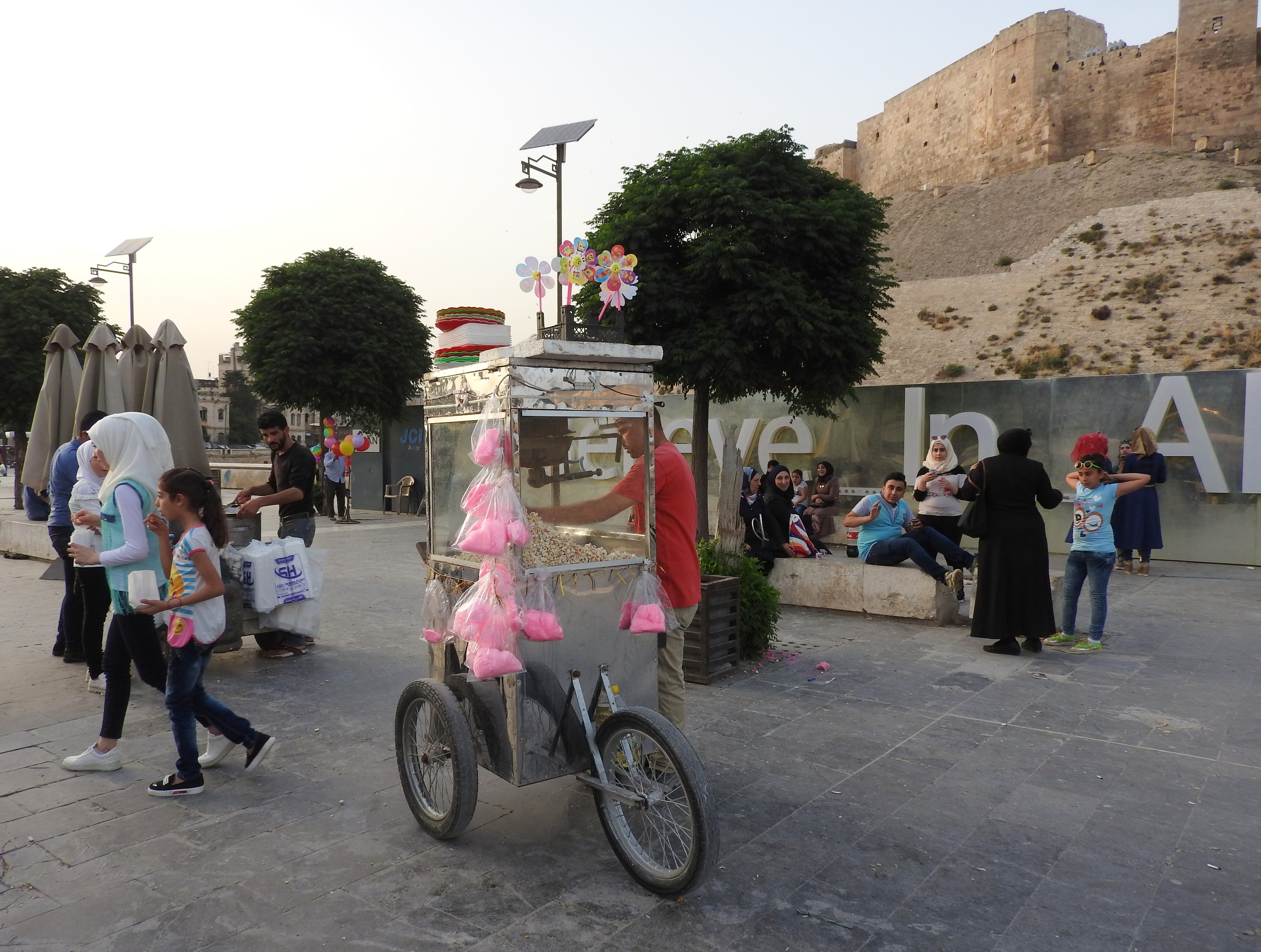 Aleppo May 2018. See: https://www.youtube.com/watch?v=ZqtTjbrm4Ec&
