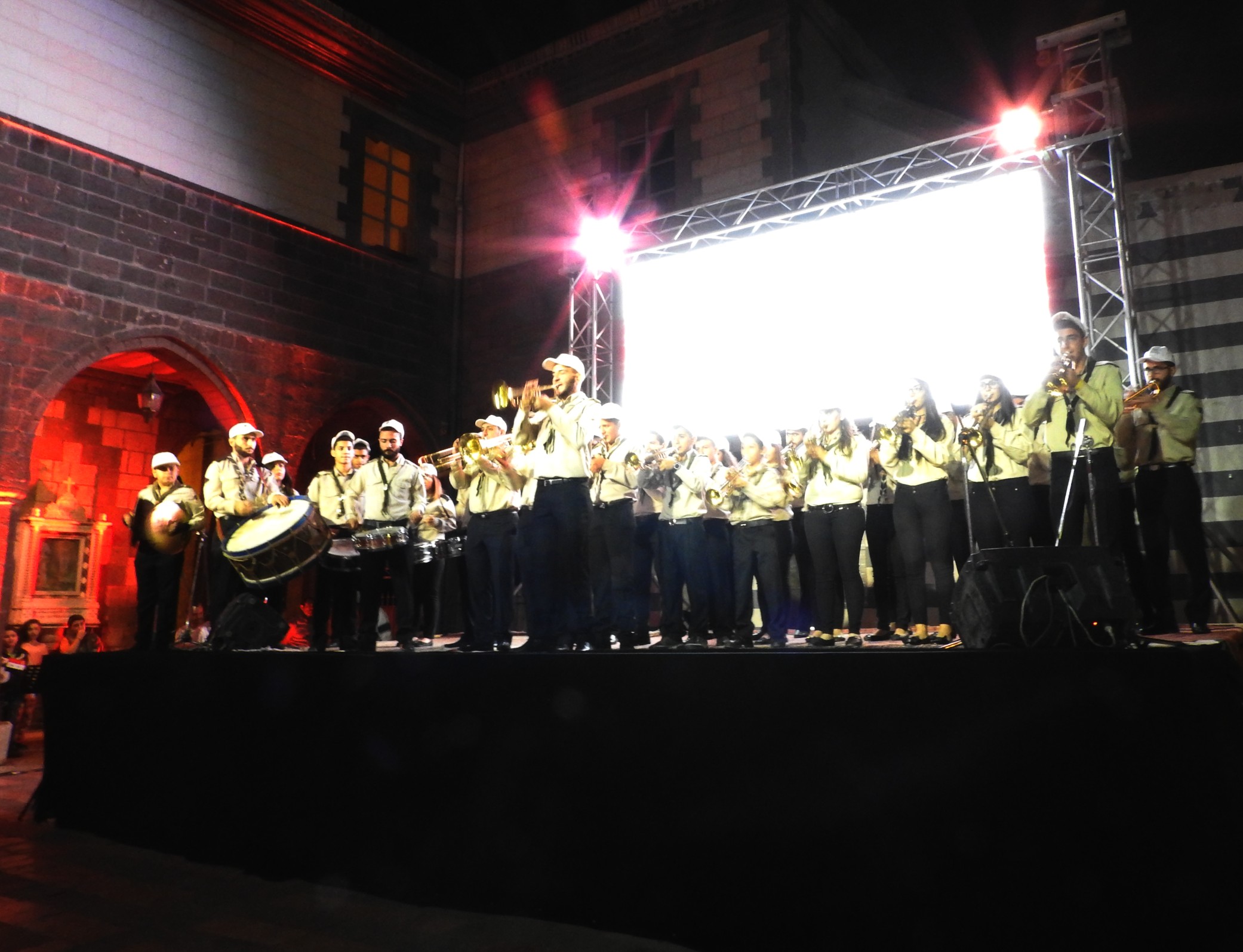 An event of prayers for peace and local youth musicians on Oct 31, 2016, at the Melkite (Greek) Catholic Patriarchate, also known as the Zeitoun Church.