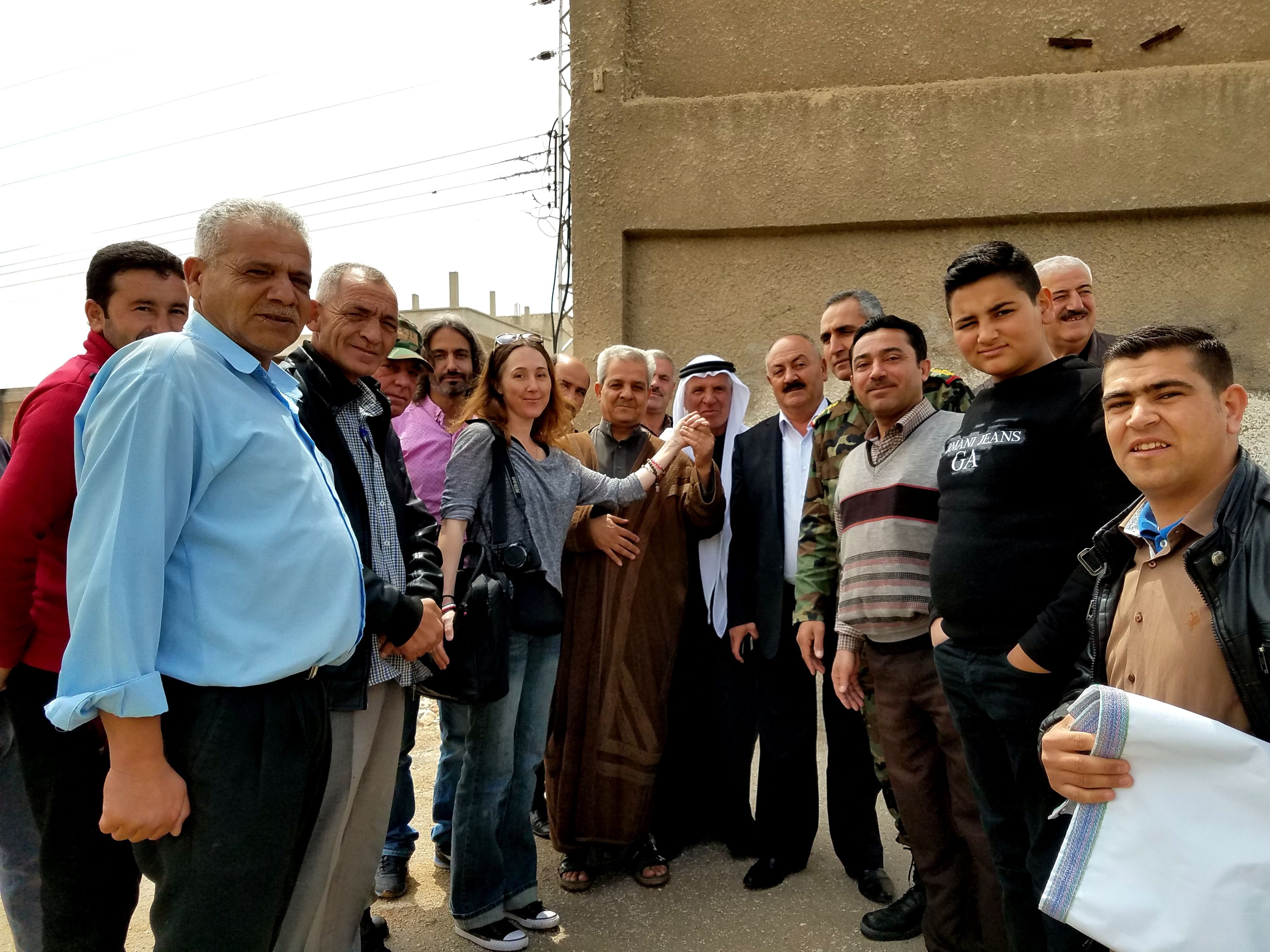 Eastern Qalamoun, en route to visit Jayroud, the mukthar of Muadamiyat al-Qalamoun welcomed me and insisted on a photo. May 2018 . According to a Wikipedia entry, Its inhabitants are predominantly Sunni Muslims.
