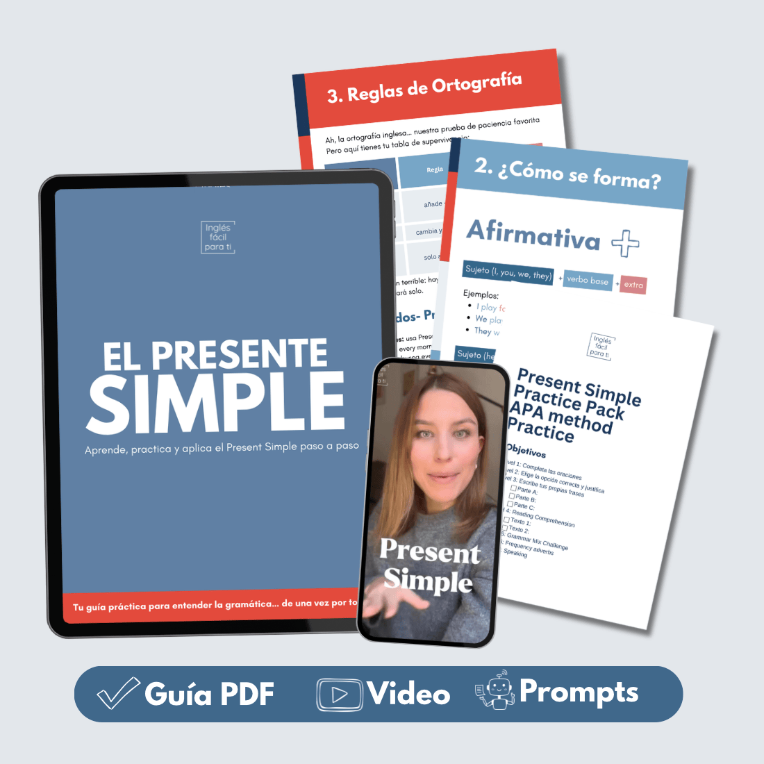 Pack Presente Simple Ingles Fácil Para Ti PDF Video