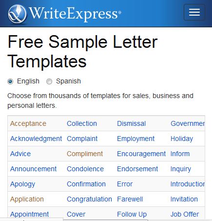 Writing Samples Free Sample Letter Templates Ingles Cursos Adultos Malaga