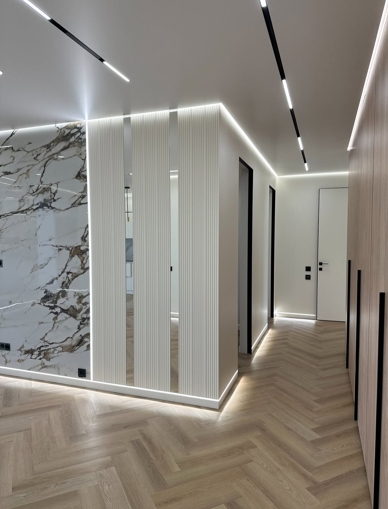 Professional construction contractor in New York completing a full-scale building renovation project