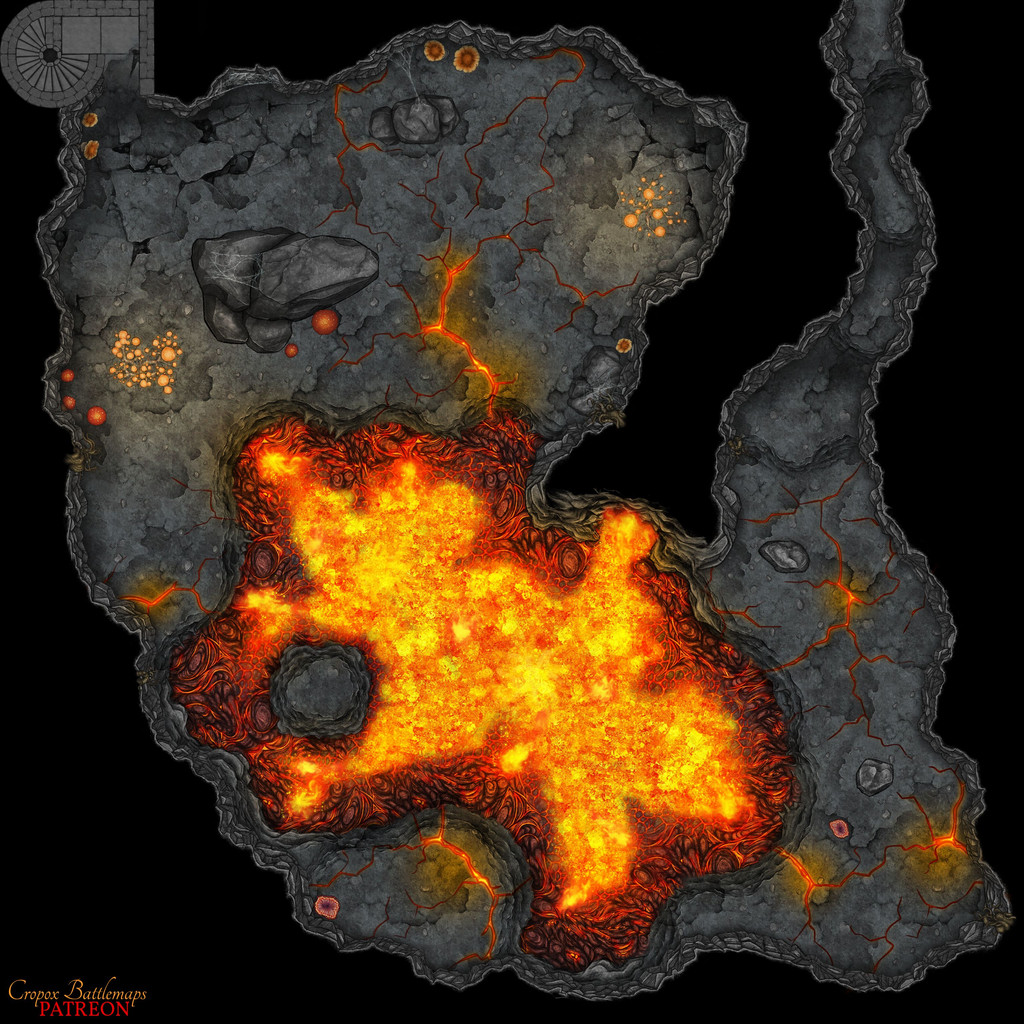 Red Forest Underground Exit 20x20 Lava Fog Variation Inkarnate