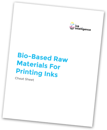 Bio-based raw materials for ink formulation cheat sheet