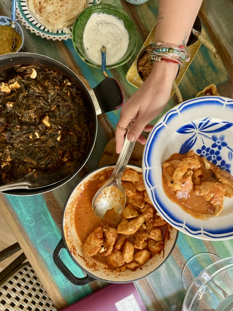 Poulet Tandoori et palak paneer