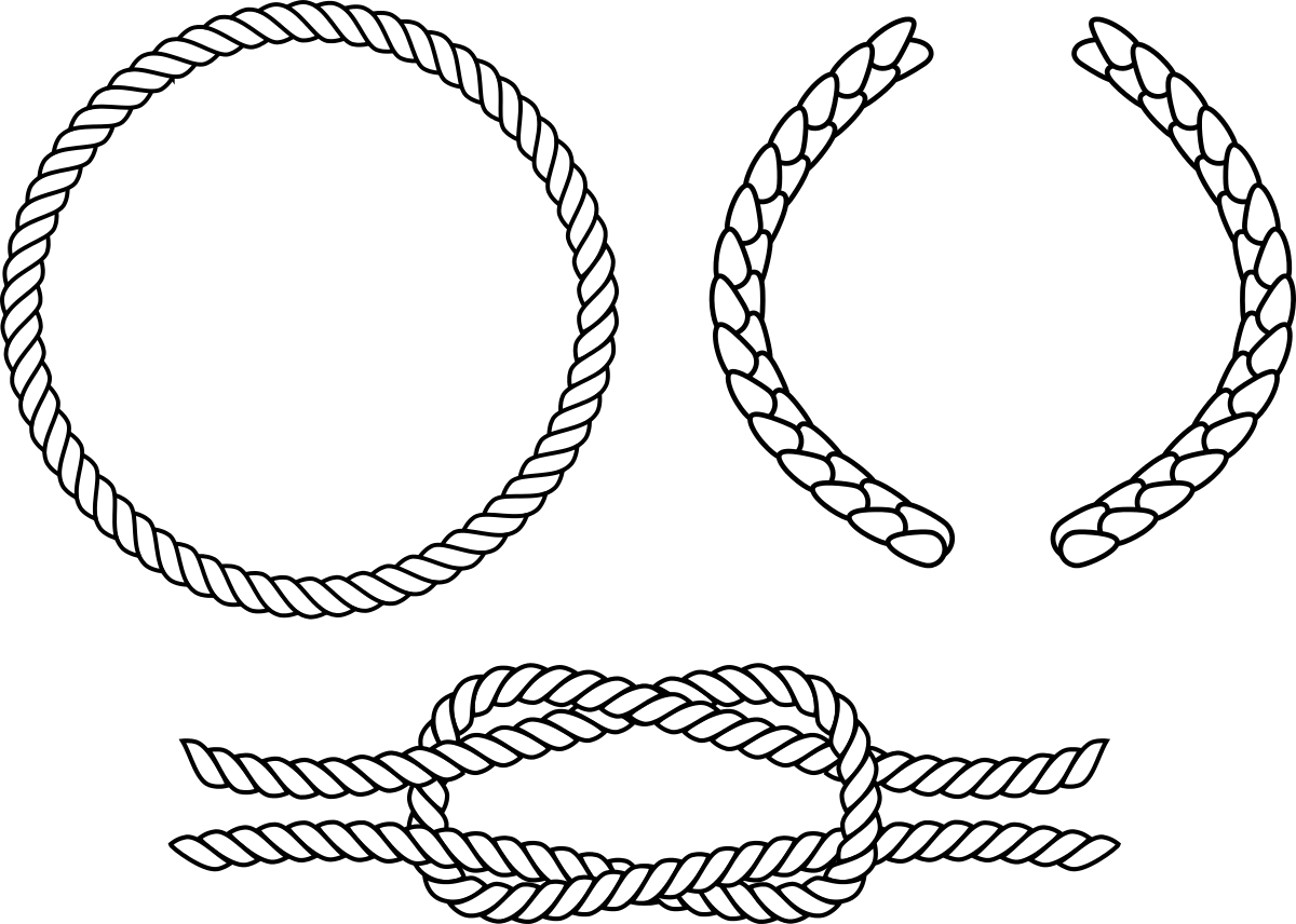 One player stands in the middle with the rope while the other players stand at equal spaces on the chalked circle. Use Inkscape To Draw Vector Rope In Any Shape Inkscape Tutorials Blog