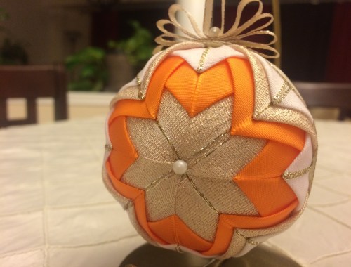 Orange Ball Ornament - Closeup