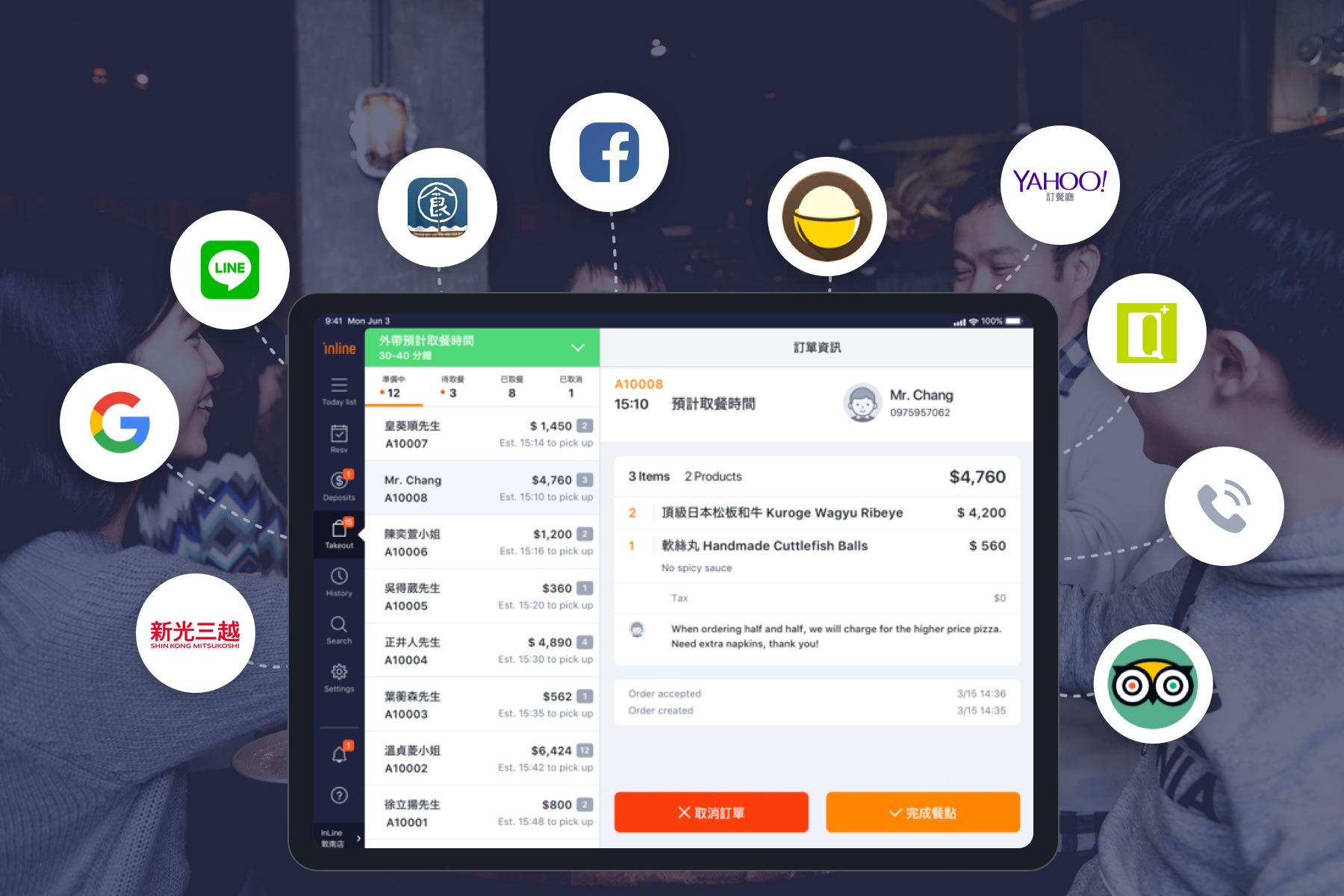 線上點餐 | inline