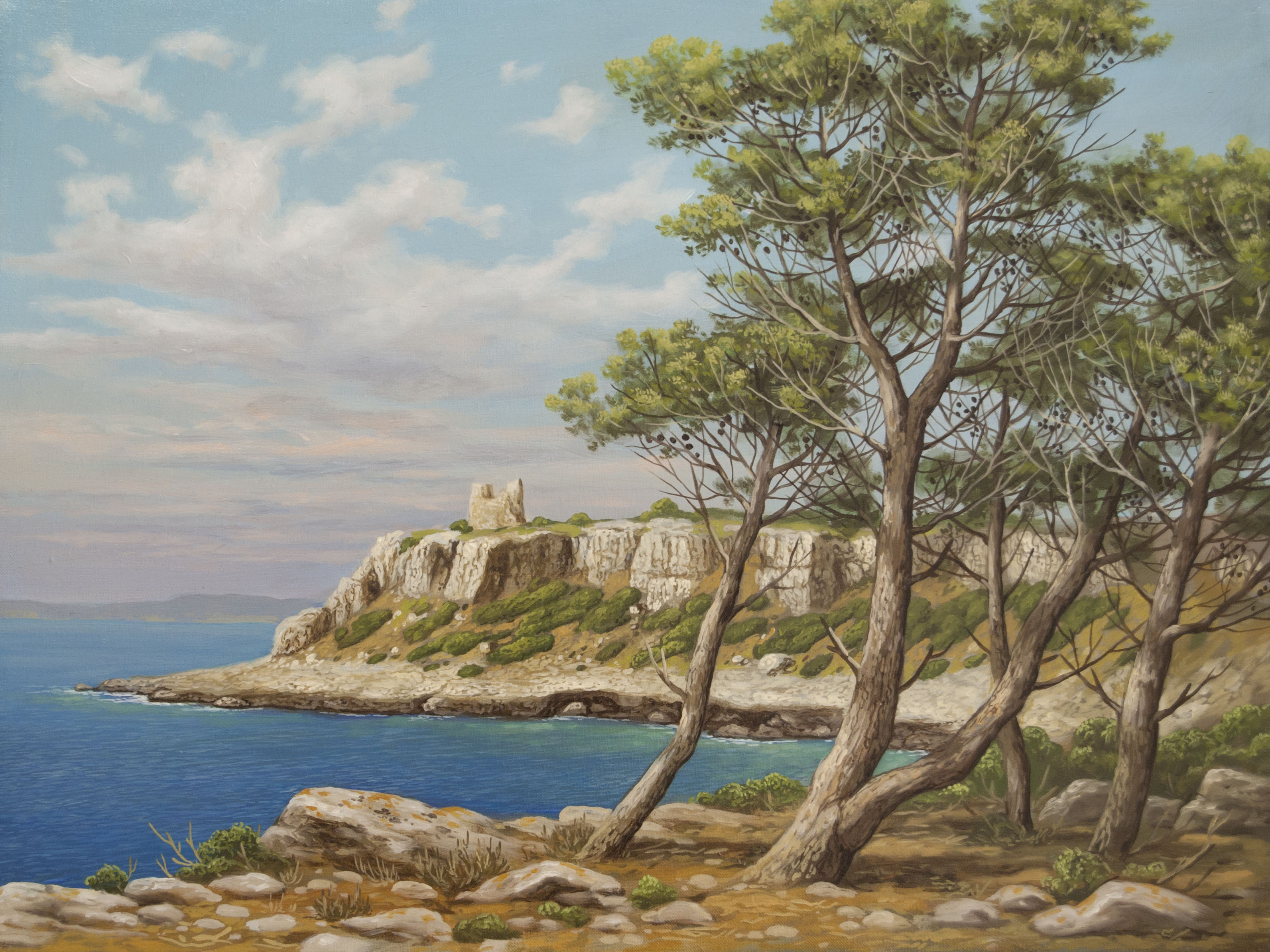 B. Magliani, 2017, Porto Selvaggio, 40x30, olio su tela