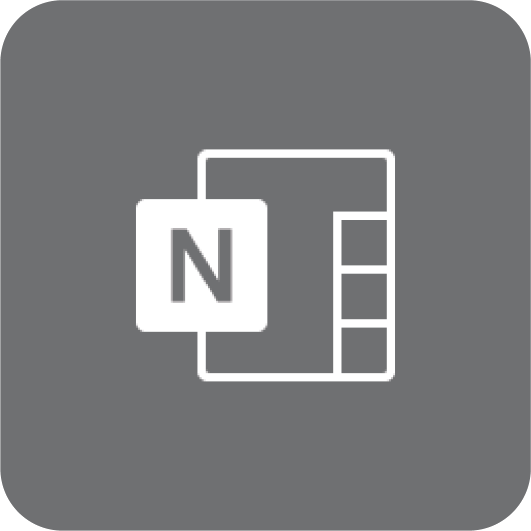 OneNote-logo (gråt)