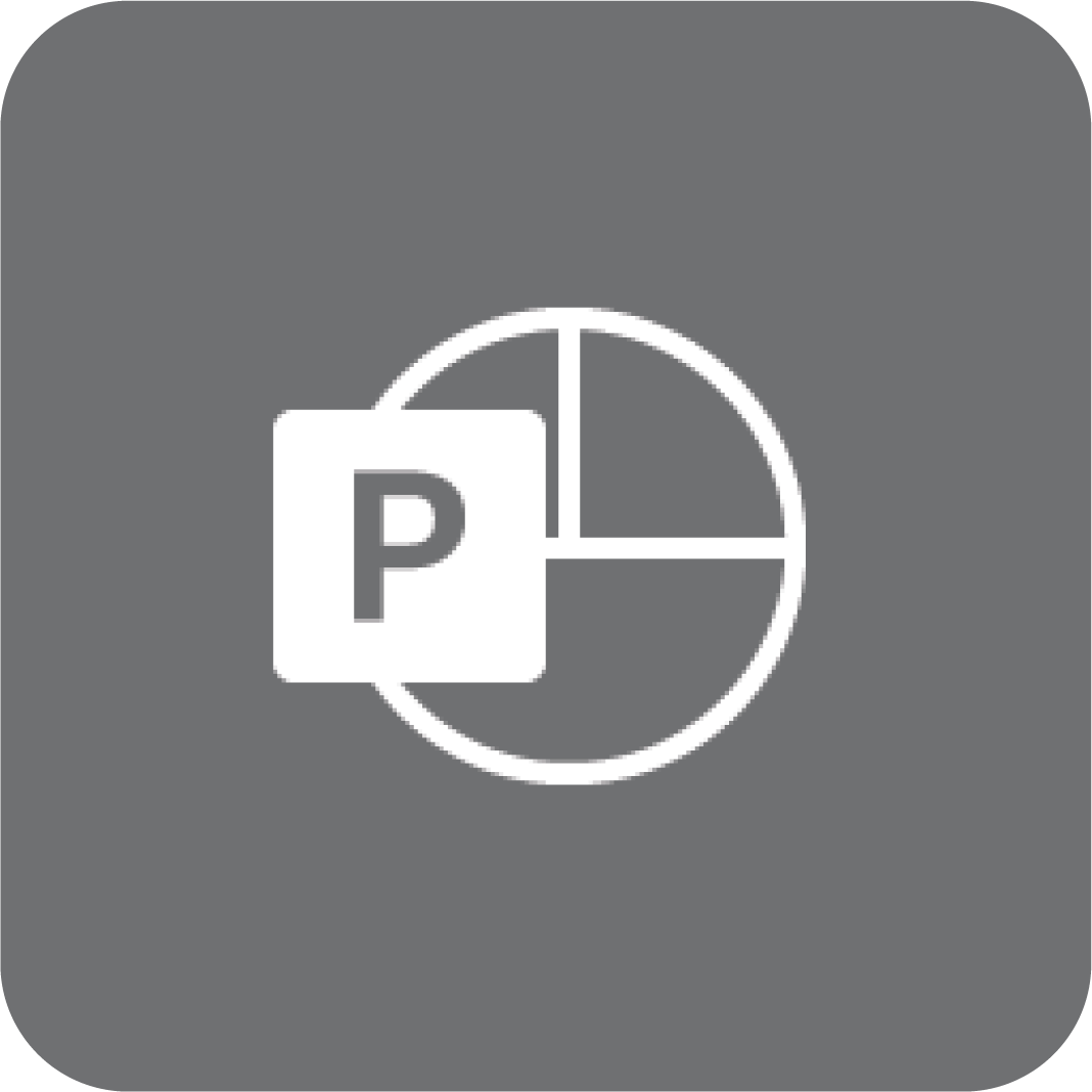 PowerPoint-logo (gråt)