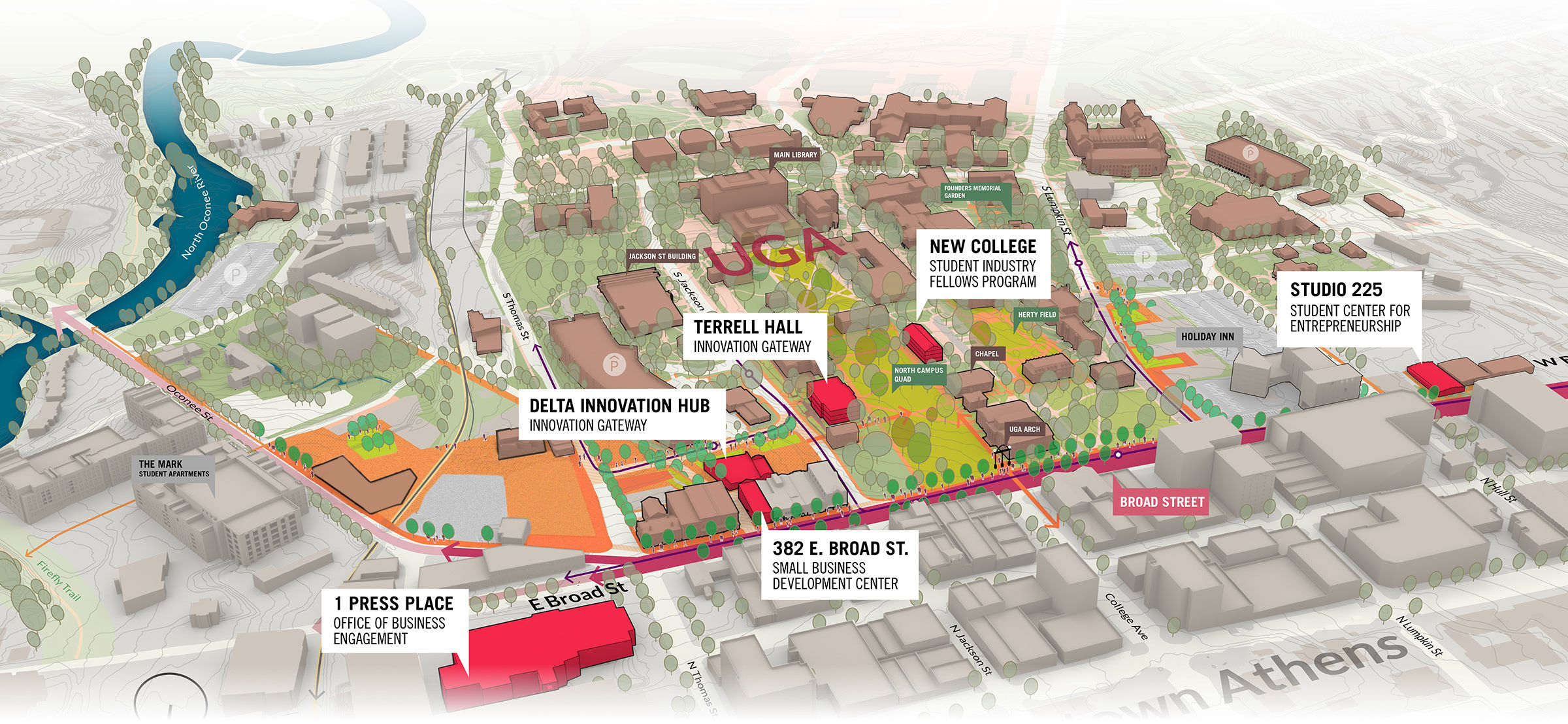 Locations UGA Innovation District ID Map Edit 2025 