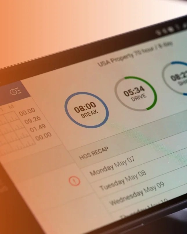 ELD electronic logging device for FMCSA compliance used by owner operators and small carriers