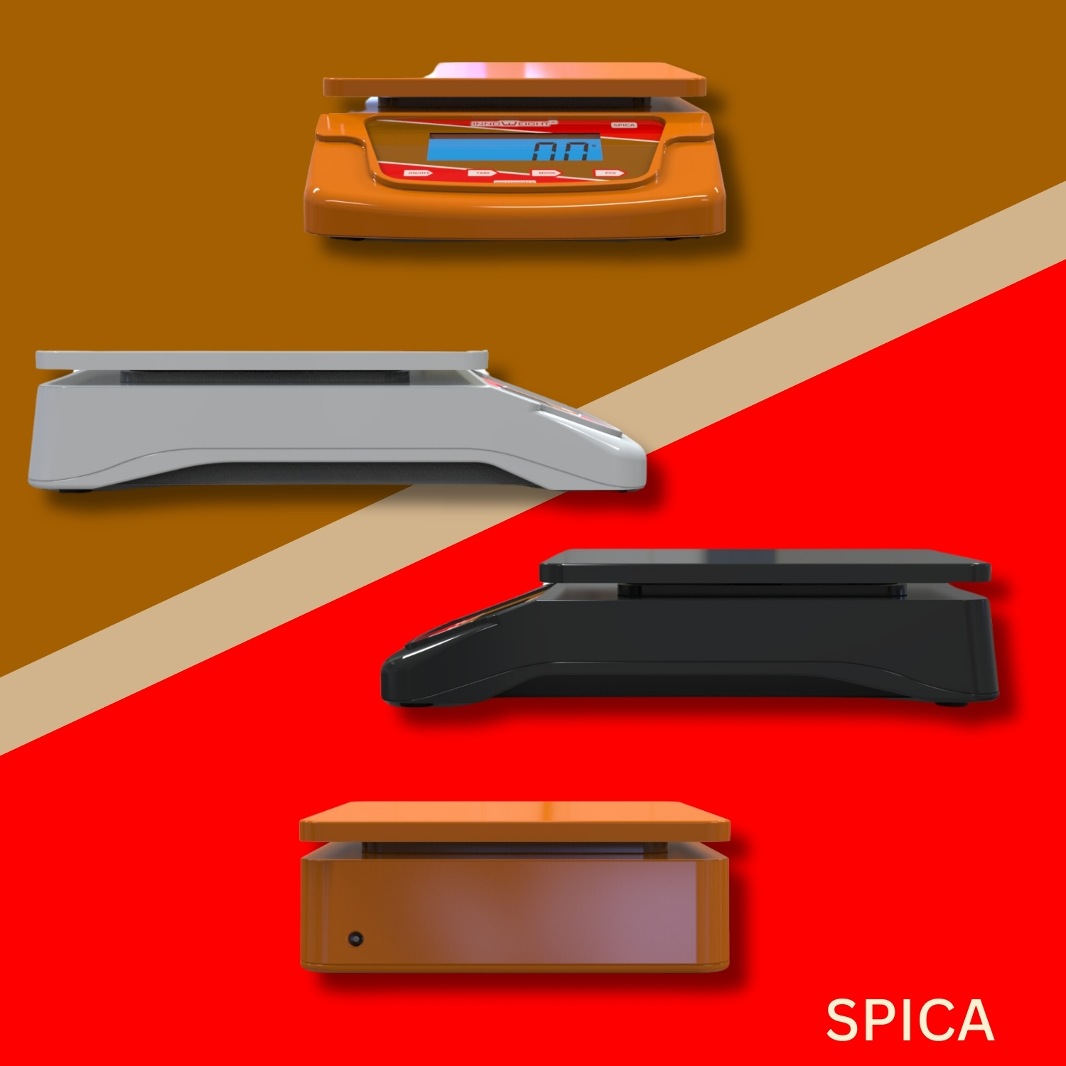 Innoweight® Spica Weighing Scale. ABS Body 10kg Weighing Scale for Multipurpose use. Assorted Colours
