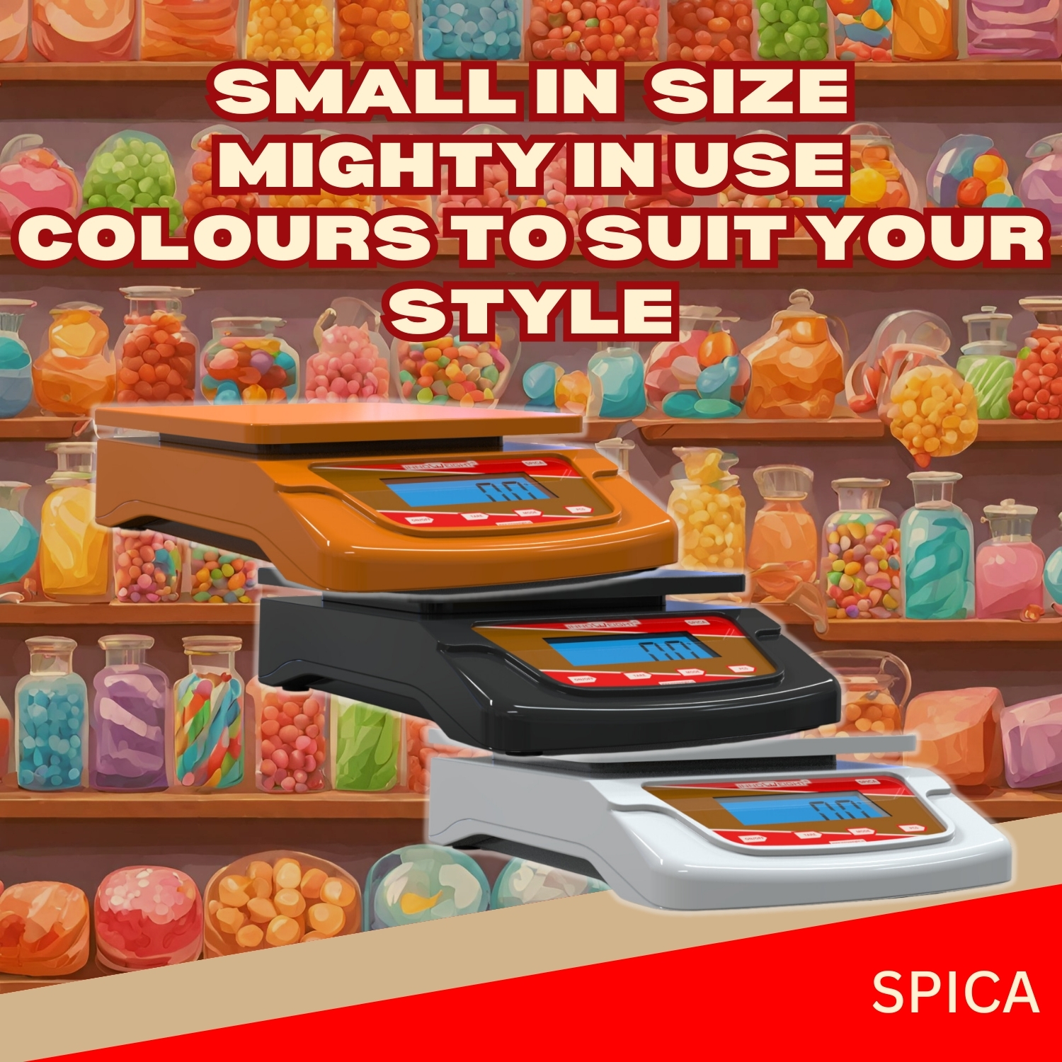 Innoweight® Spica Weighing Scale. ABS Body 10kg Weighing Scale for Multipurpose use. Assorted Colours