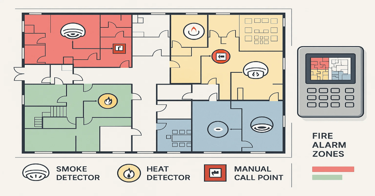 Zoning and Mapping in Large Building Fire Alarm Systems