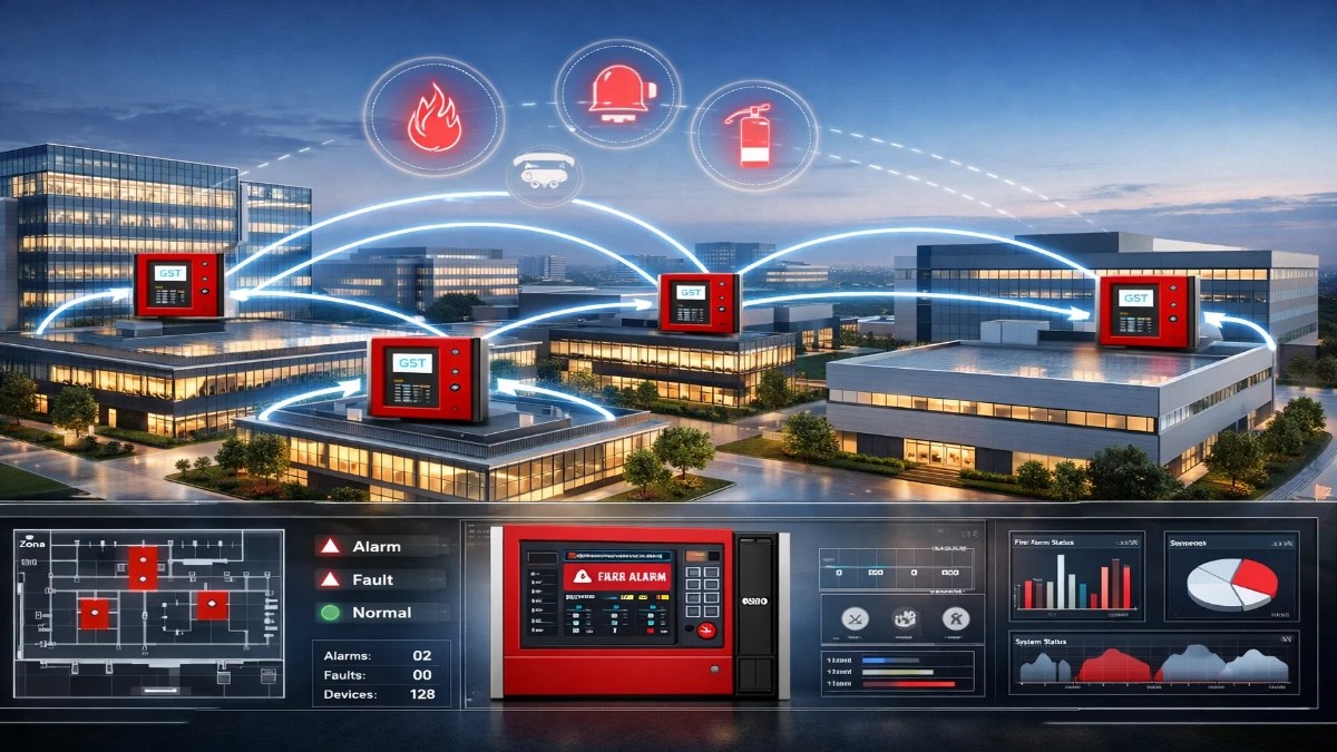 Scaling a Multi-Building Fire Alarm Network Using GST Panels