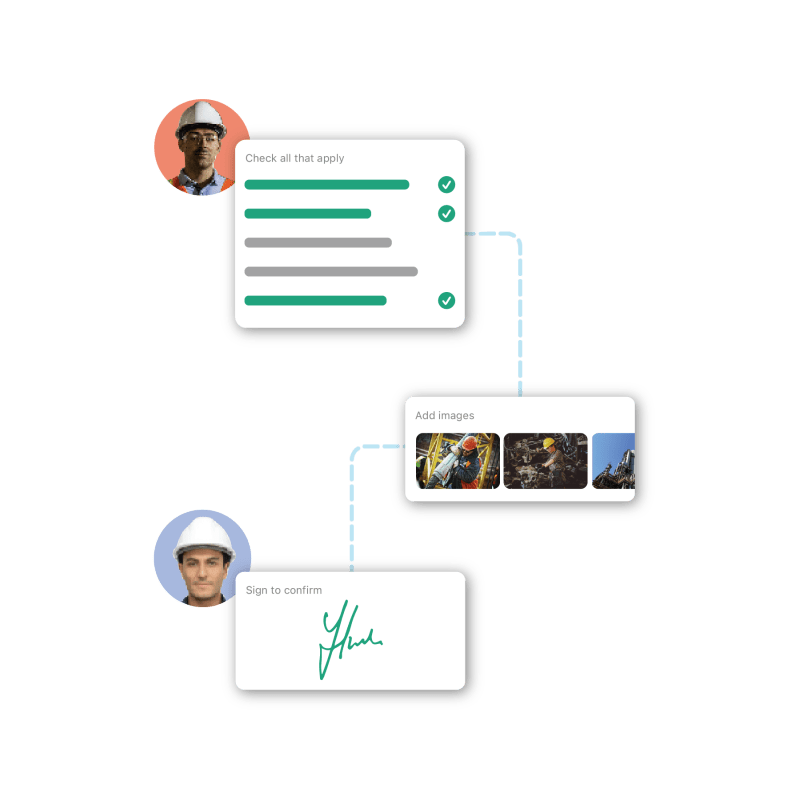 Connected Worker Solution Landing Page Inpilot - Geometric Illustrations - Amazing Mobile Collection