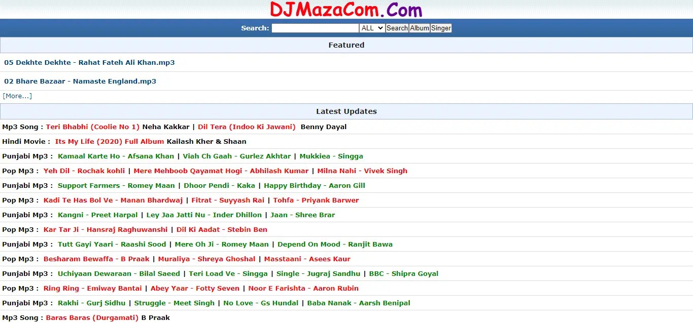 Djmazacom.com Download Bollywood Songs