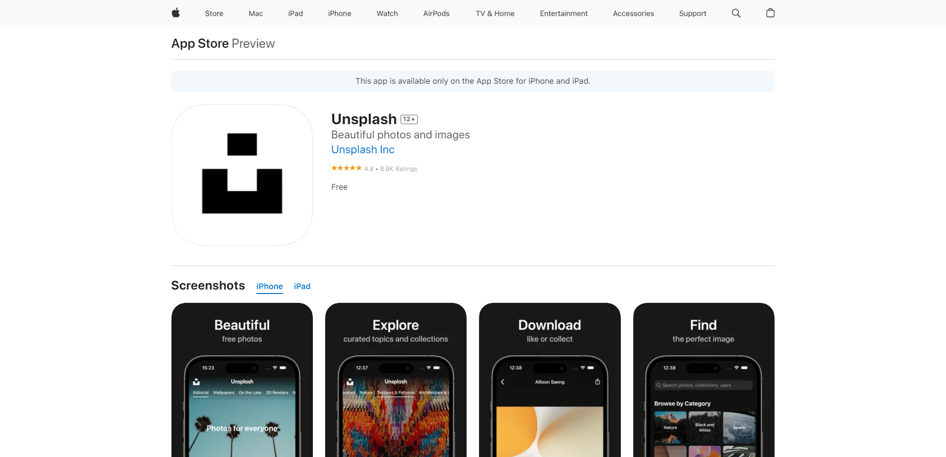 Unsplash Wallpapers