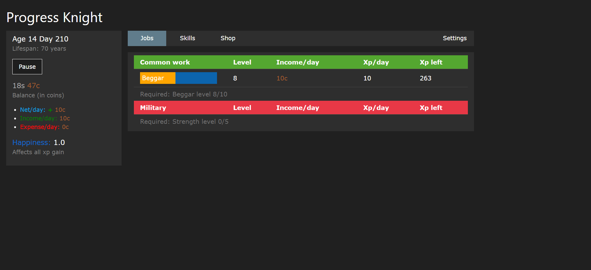 Progress Knight Best Browser Idle Games