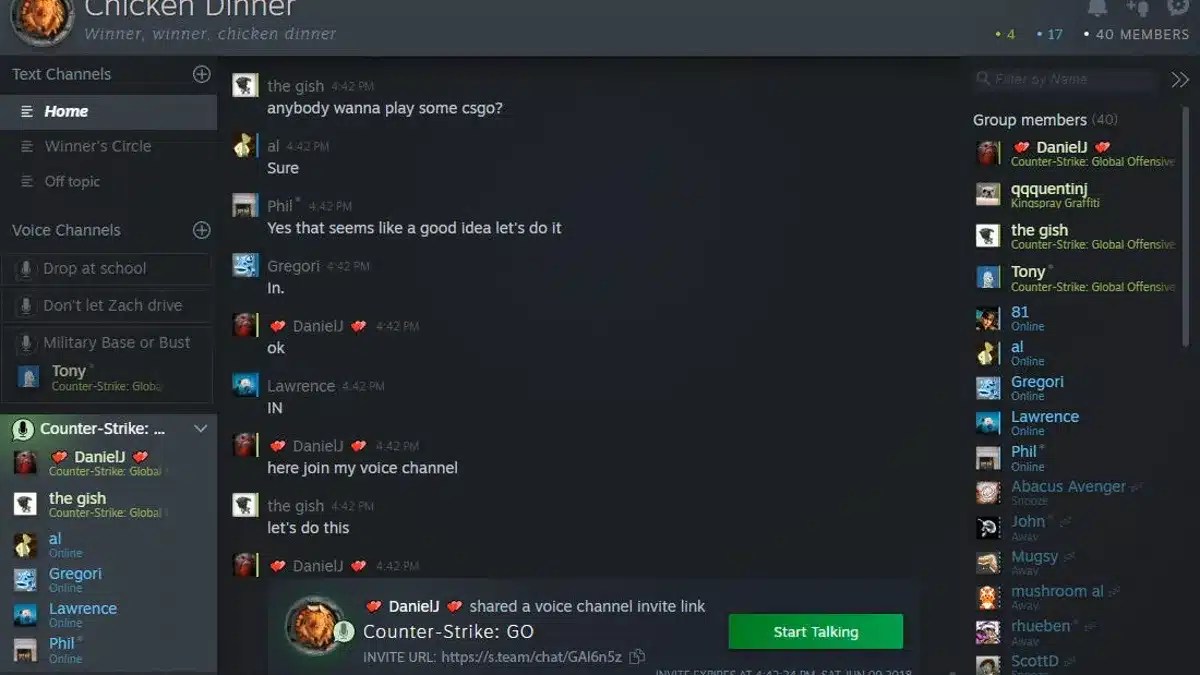 Steam Chat