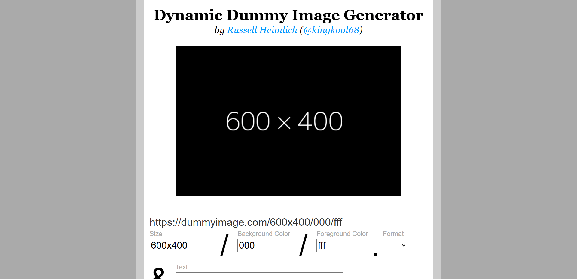 Dynamic Dummy Image Generator