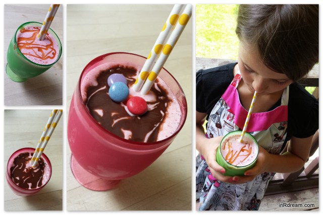 Chocolate Covered Strawberry Milkshake { Recipe }