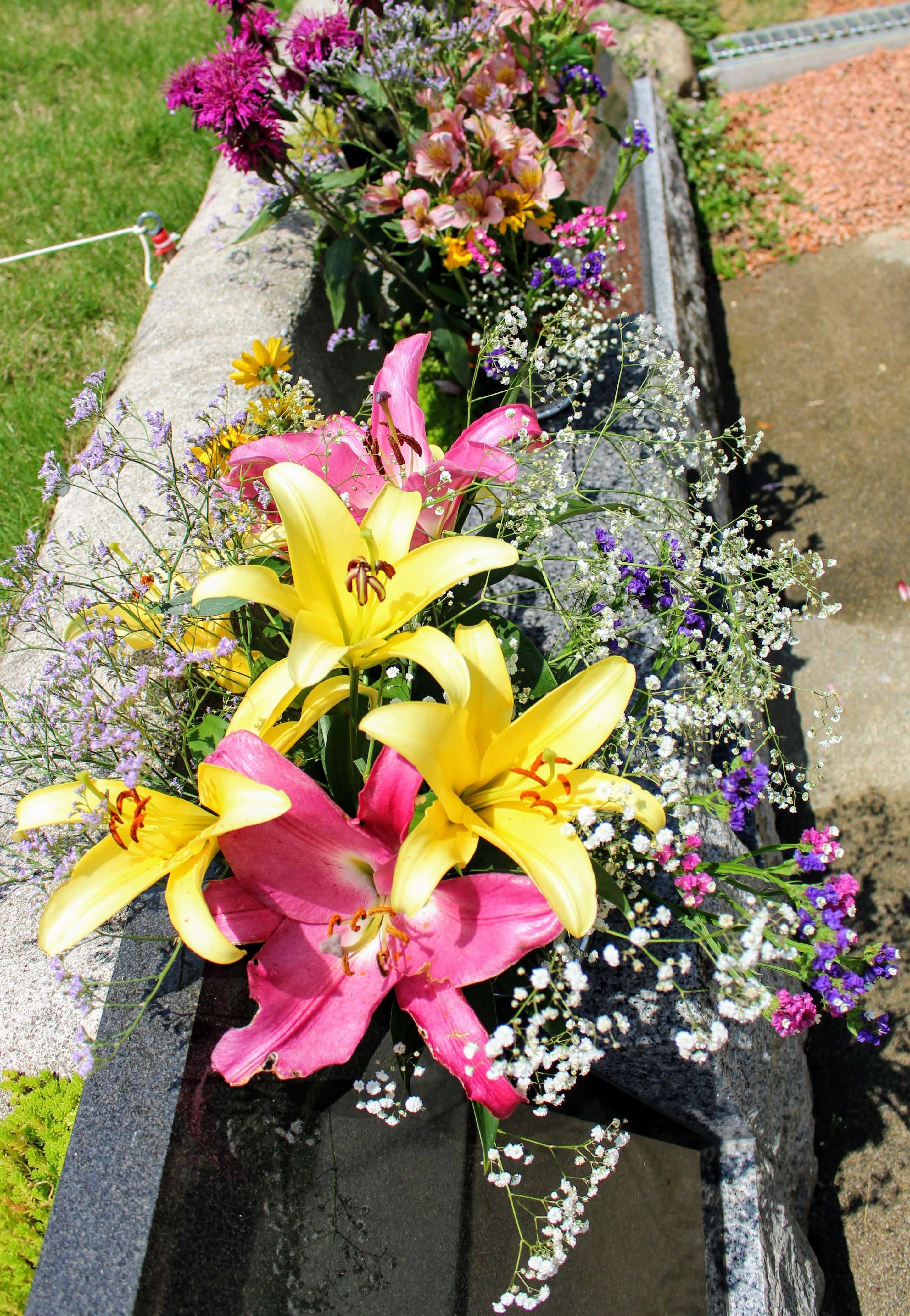 flower water font at a temple in Saitama Prefecture