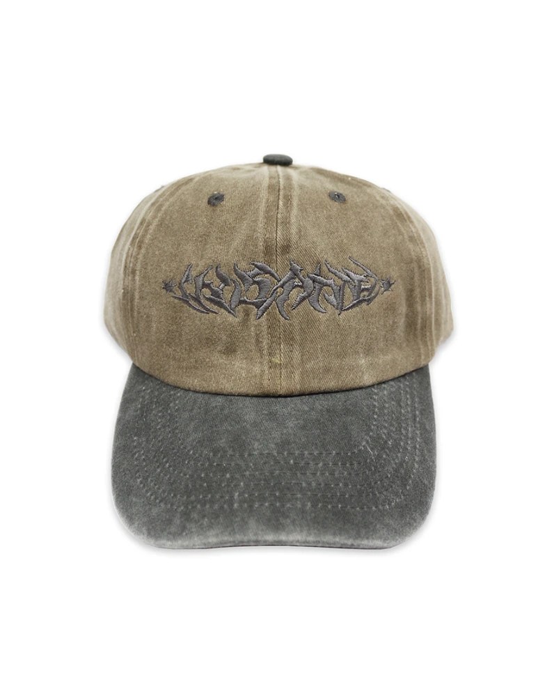 Gorra lettering acid wash gris/verde