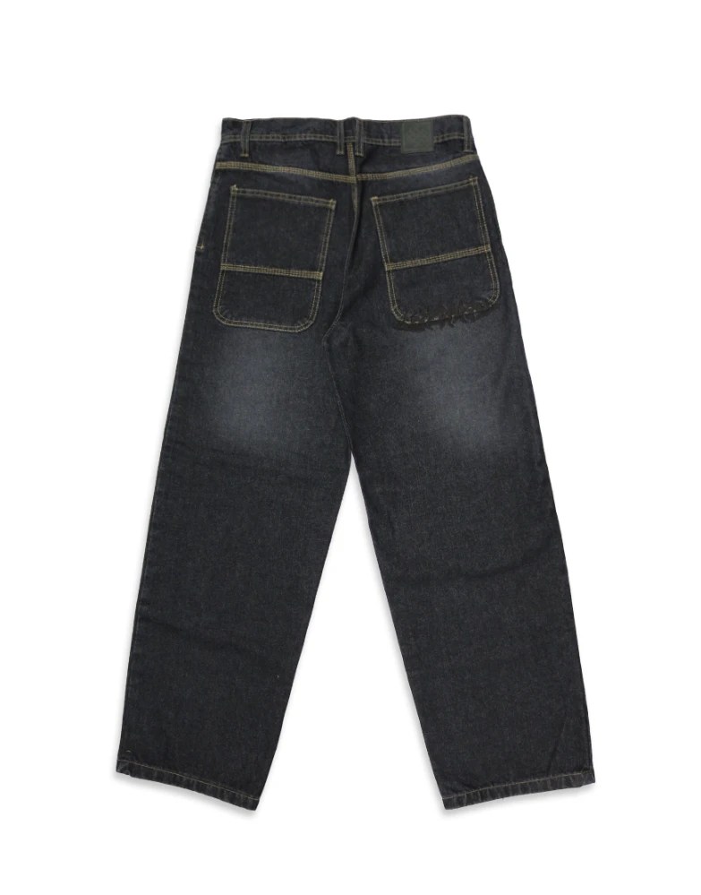 Baggy Jeans letter gris