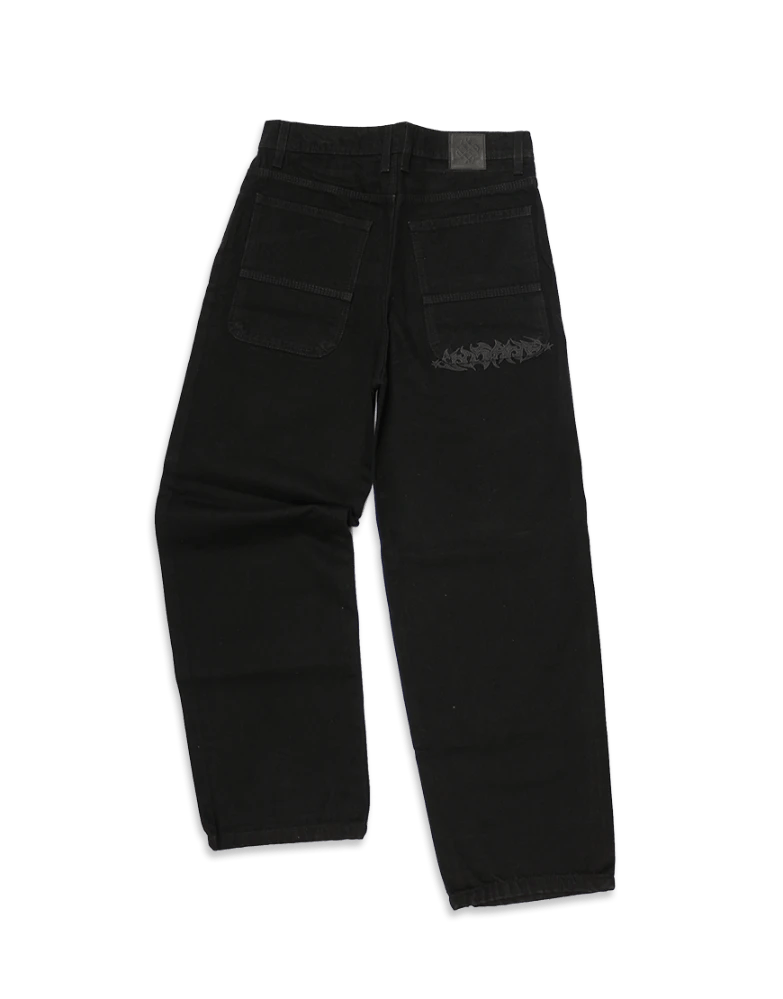 Baggy Jeans letter negro