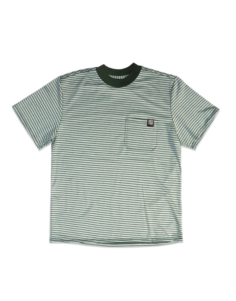 Playera básica Rayas verde y gris