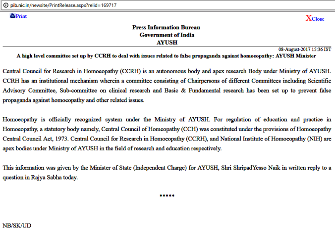 AYUSH Ministry Communication