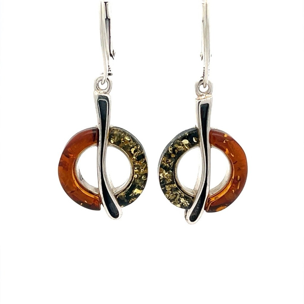 Ohrschmuck Gania Bernstein, Bernstein Ohrschmuck, Bernsteinohrringe, Sterling Silber