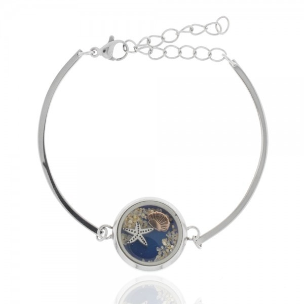 Armband Edelstahl Seestern mit Sand - Slide 6780