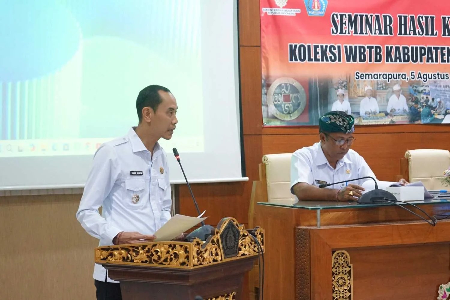 Wabup Tjok Surya Buka Seminar Warisan Budaya Tak Benda (WBTB) Kabupaten Klungkung 2026 KLUNP