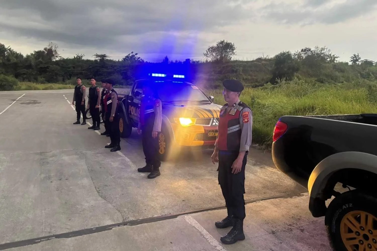 Tim Gabungan Polres Klungkung Gelar Patroli Sodok, Antisipasi Balap Liar di Jembatan Merah PKB