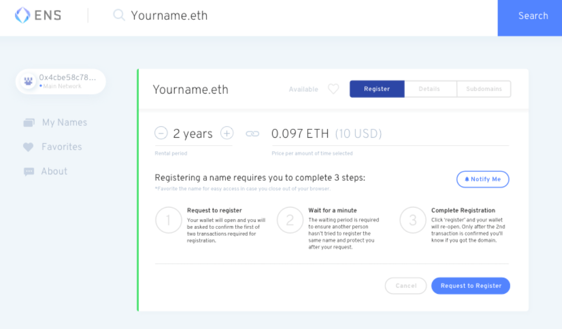 Ethereum Name Server