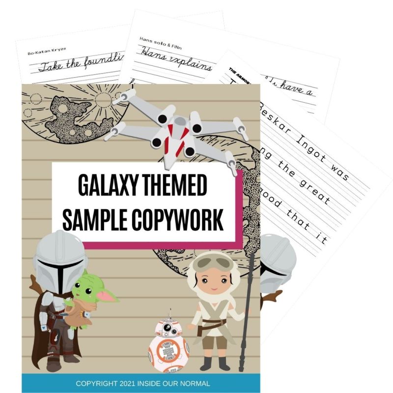 Galaxy Themed Copywork Sample Pack Inside Our Normal - Creative 8K Mountain Images | Free Download