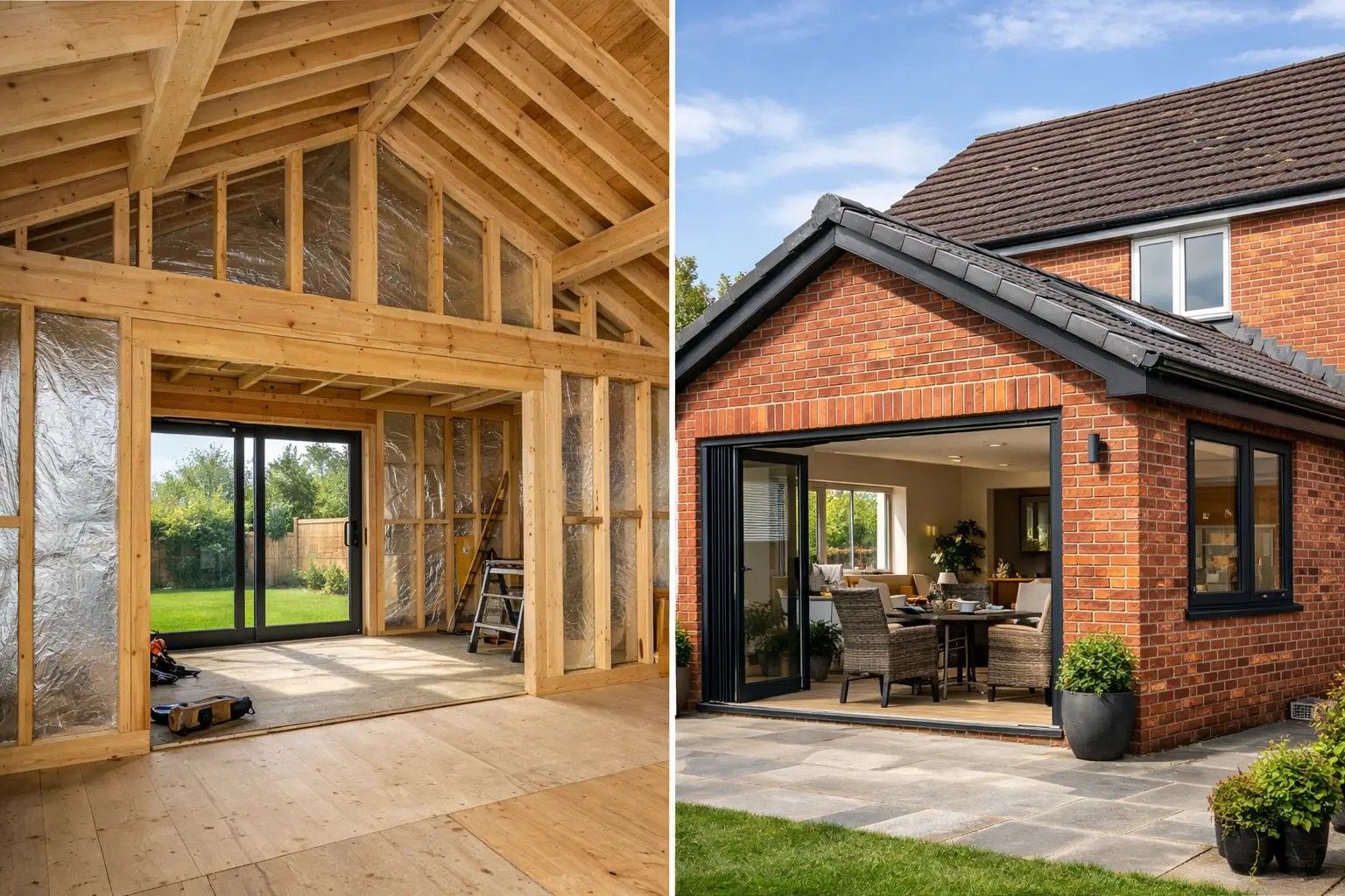 Timber Frame Versus Brick Extension Compared