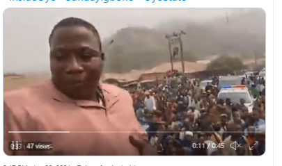 VIDEO: Crowd As Sunday Igboho Storms Ibarapa Over Ultimatum Given To Fulani