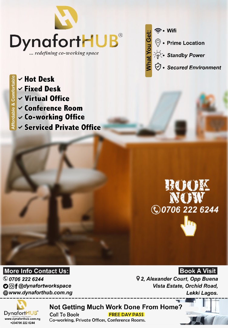 DYNAFORTHUB Workspace Berths In Lekki