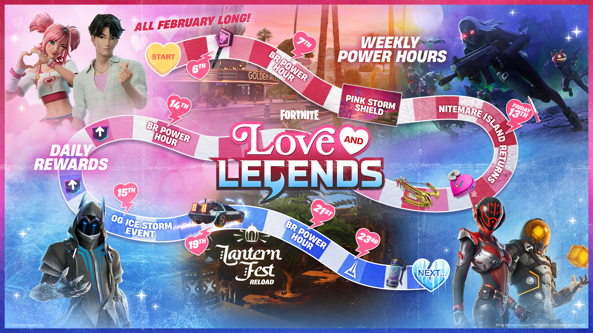 Fortnite February 2026 Roadmap Love Legends Event Collabs More Fortnite Roadmap 