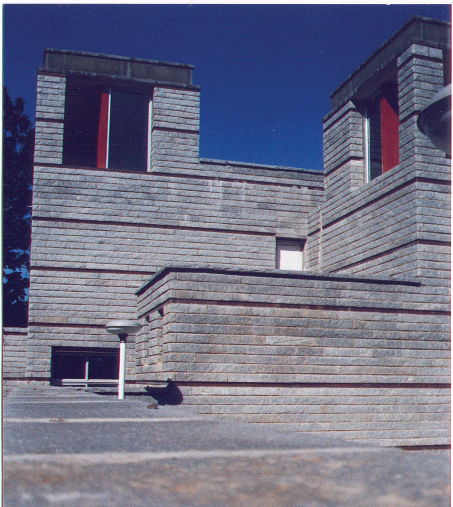 Exploring grey granite facades in the 80s.