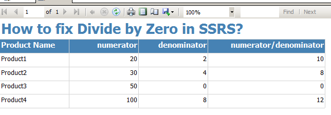 SQL Server Reporting Services: How to Solve Divide by Zero Errors ...