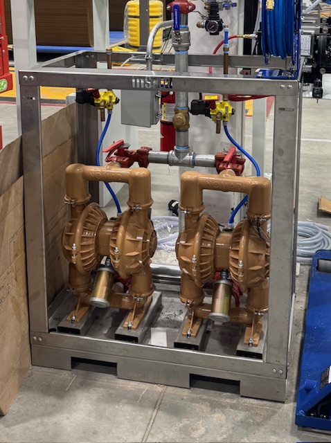 ASP inSkid pneumatic single diaphragm pump skid